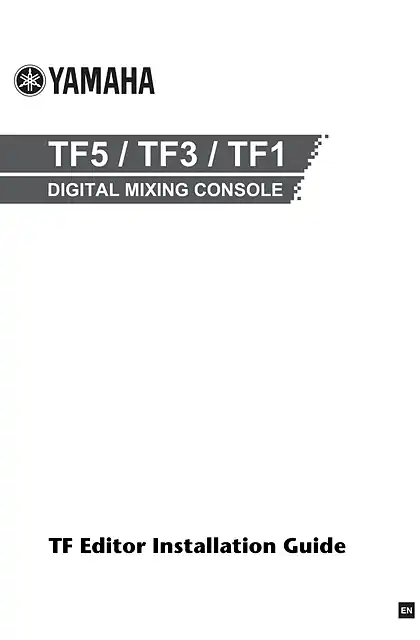 yamaha雅马哈TF Editor Installation Guide [English]
